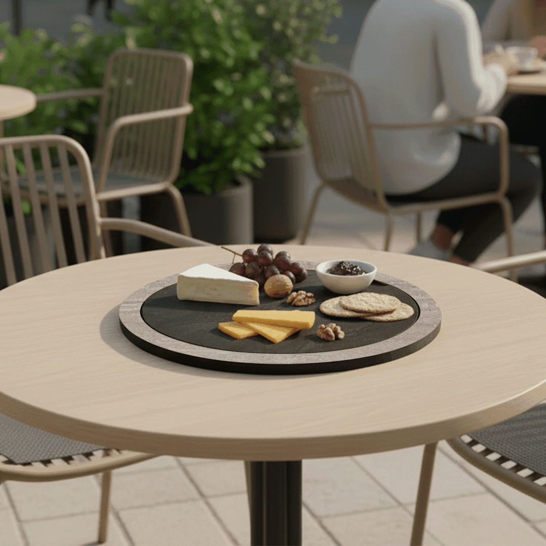 Compact Circular Cheese Platter
