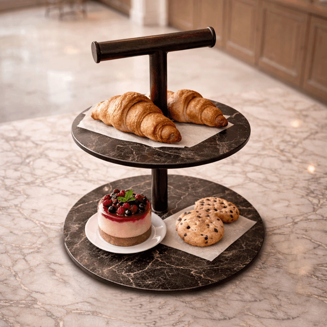 Circular Signature Display Stand - 2-Tier