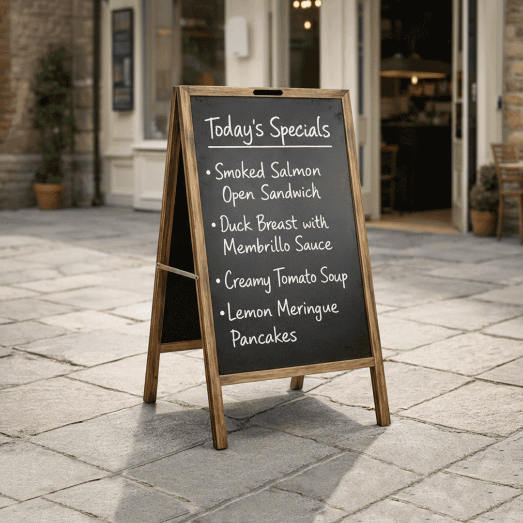 A-Frame Floor Standing Chalkboard with Easel
