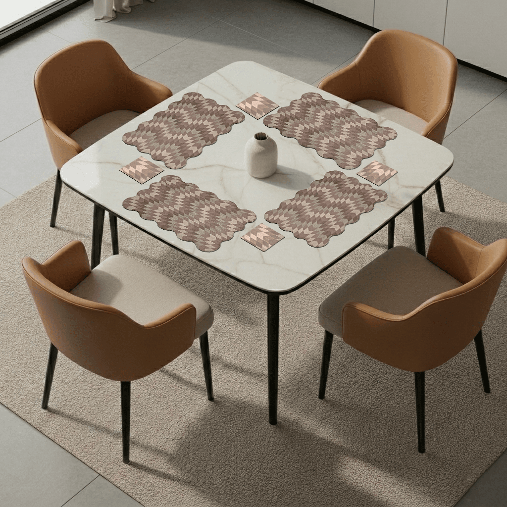 Scalloped Rectangle Placemats & Coasters