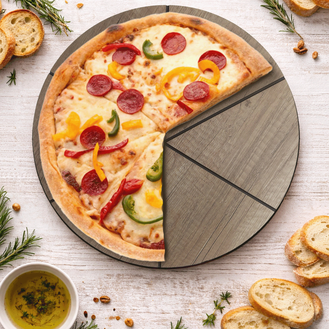 Pizza Platter - Oak Grey Radial