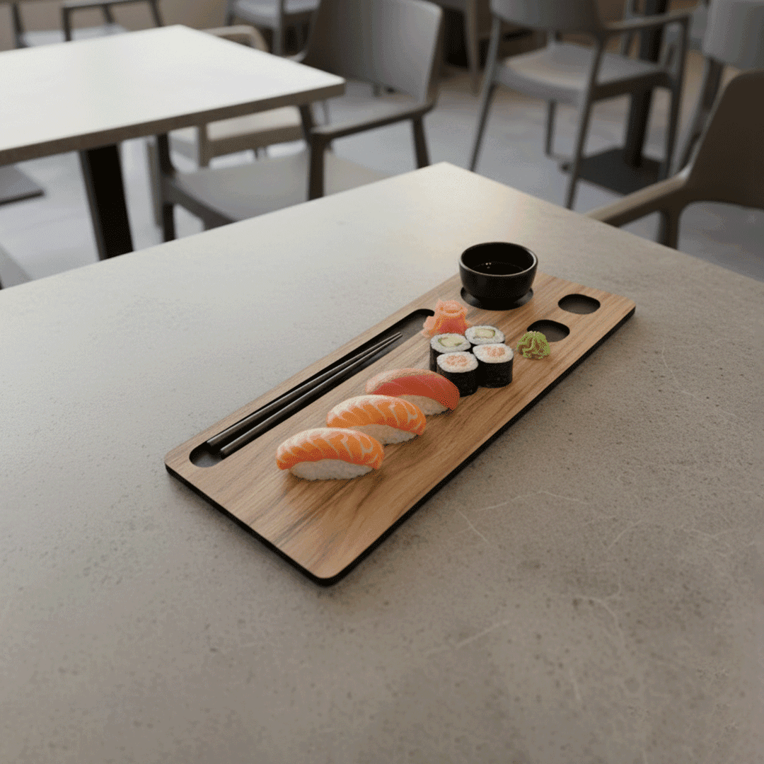 Lamikraft Rectangular Core Dip Sushi Platter
