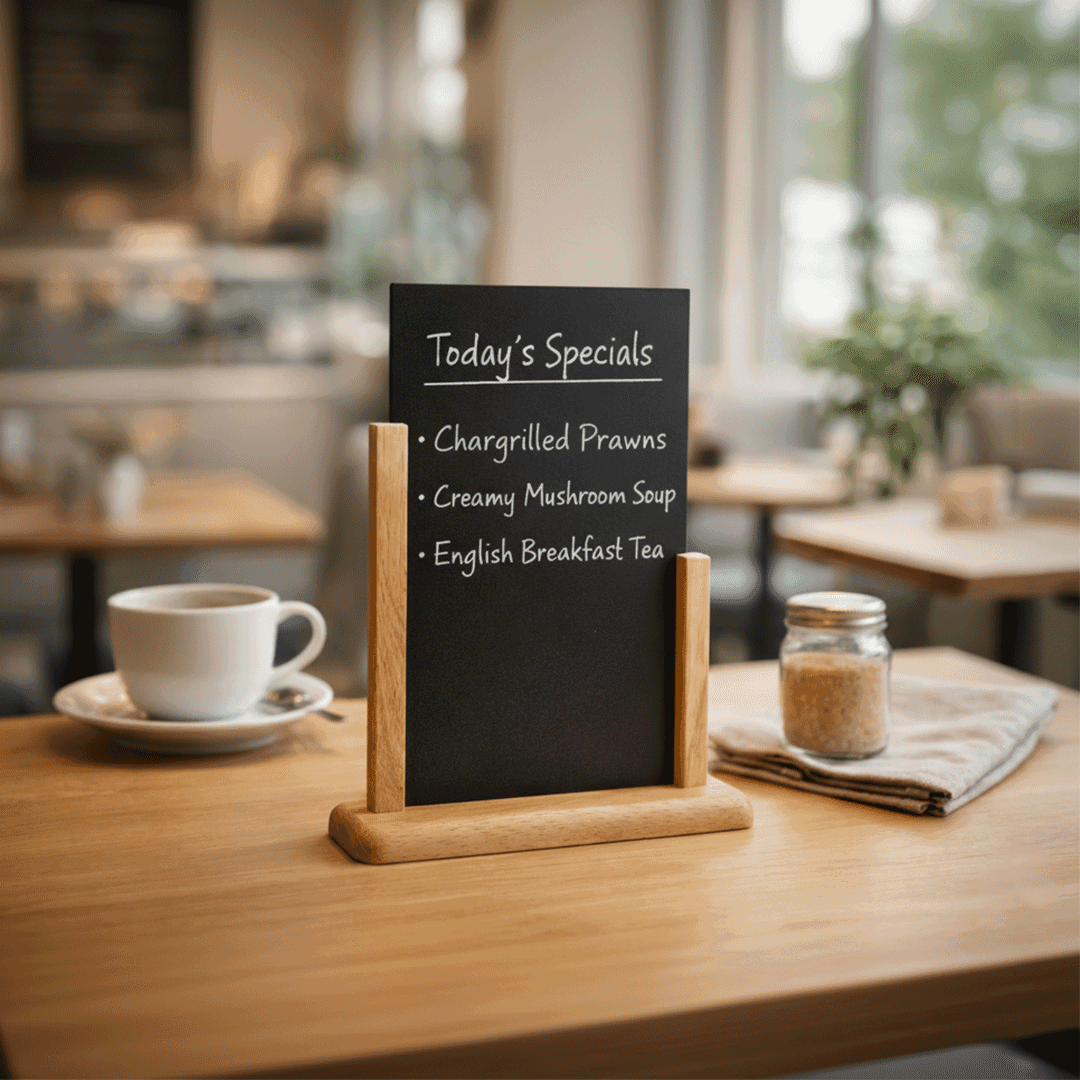 Countertop Menu Board with Wooden Stand - Variant 2