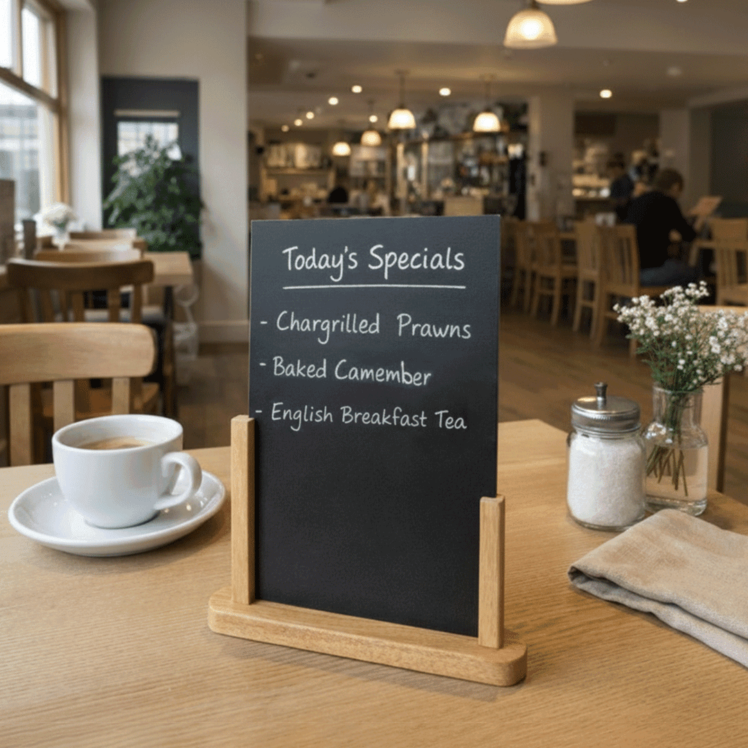 Countertop Menu Board with Wooden Stand - Variant 3