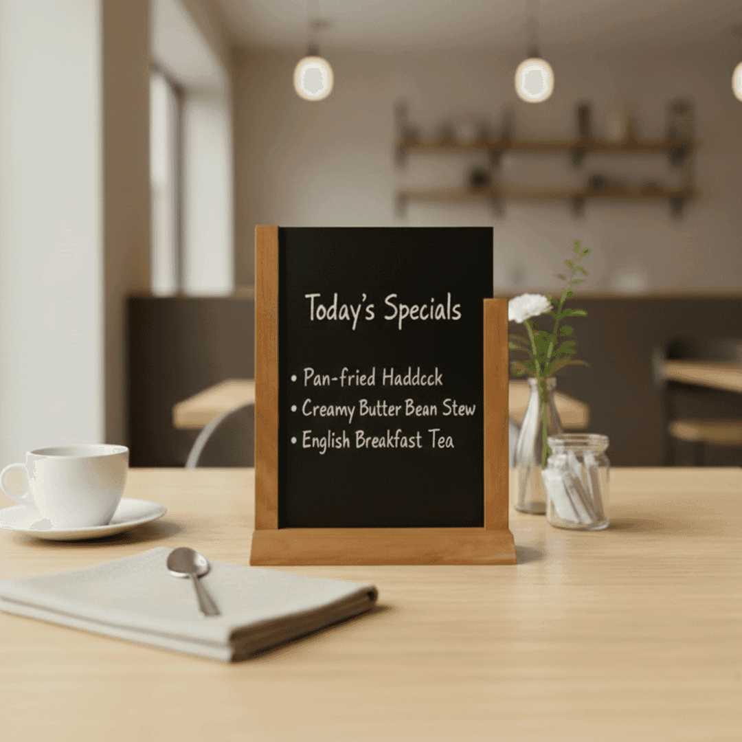 Countertop Menu Board with Wooden Stand - Variant 5