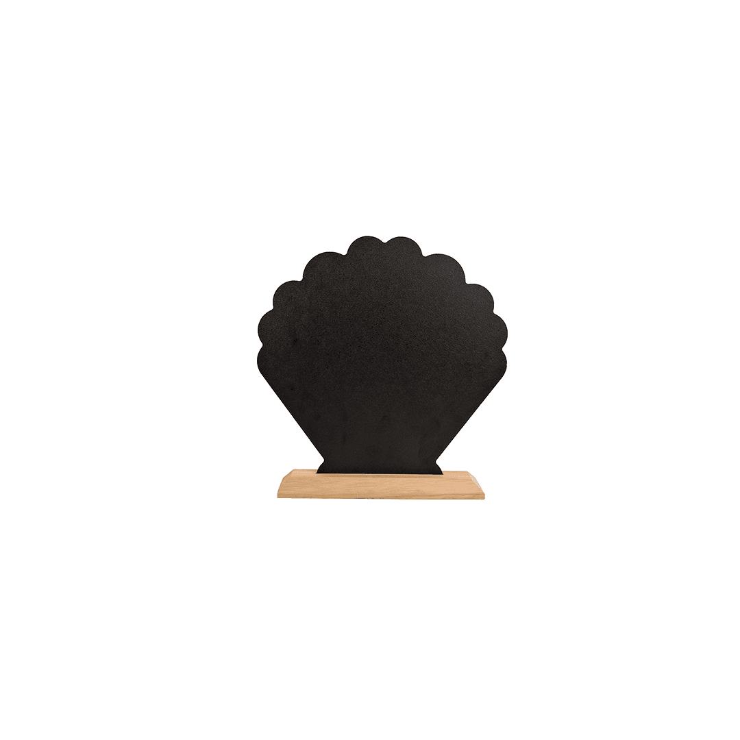 Tabletop Chalkboard Menu Stand - Scalloped Fan