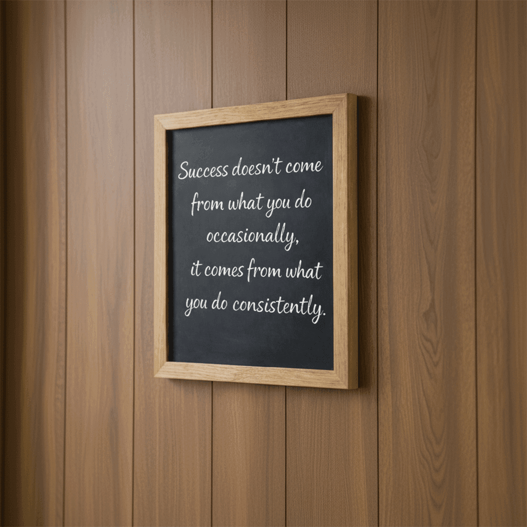 Wall-Mounted Framed Chalkboard